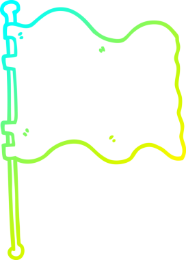 Bir insan tarafından çizilmiş bir çizgi film bayrağının soğuk gradyan çizgisi