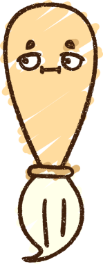 Bir insan tarafından çizilmiş Boya Fırçası Tebeşiri