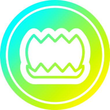 Bir insan tarafından çizilmiş nilüfer çiçeği dairesel ikonu