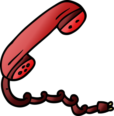 bir insan tarafından çizilmiş karalama telefon ahizesi.