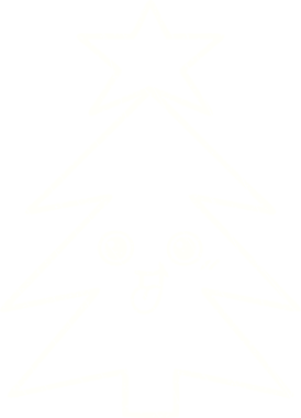 Bir insan tarafından çizilmiş Noel Ağacı Tebeşiri