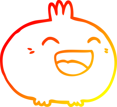 Bir insan tarafından çizilmiş mutlu bir sebze kökü çizgi çizimi.