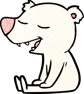 Bir insan tarafından çizilmiş kutup ayısı karikatürü