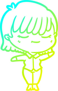 Bir insan tarafından çizilmiş bir karikatür kadın çizimi.