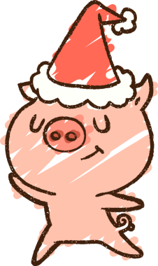 Bir insan tarafından çizilmiş neşeli domuz tebeşiri.