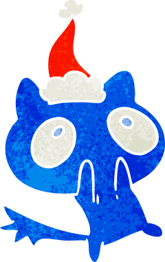 Bir insan tarafından çizilmiş kawaii kedisinin eski bir karikatürü.