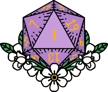 Retro Dövme Tarzı Doğal Zarlar Bir insan tarafından çizilmiş çiçek elementleri ile yuvarlanır