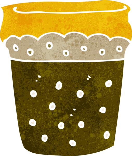 Bir insan tarafından çizilmiş bir bardak bira.