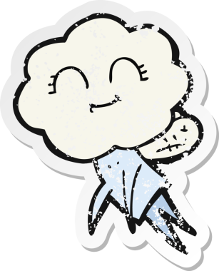 Bir insan tarafından çizilmiş büyülü bir çizgi filmin gerilimli yapıştırması.