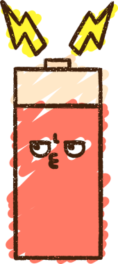 Bir insan tarafından çizilmiş pil tebeşiri.