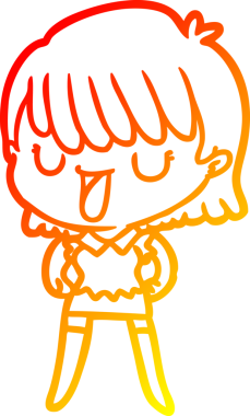 Bir insan tarafından çizilmiş bir karikatür kadın çizimi