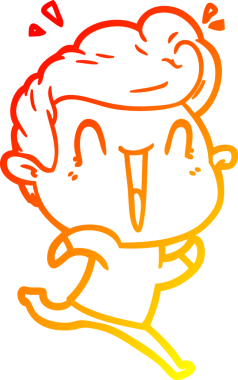 Bir insan tarafından çizilmiş, heyecanlı bir çizgi film çizimi.