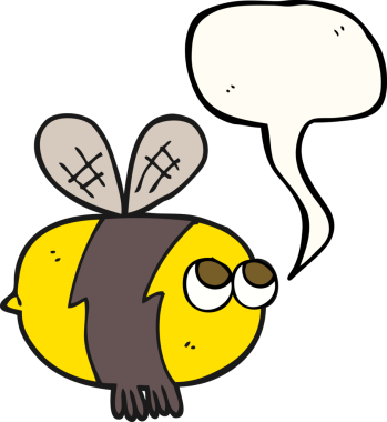 Bir insan tarafından çizilmiş serbest konuşma balonu çizgi film arısı