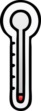 Bir insan tarafından çizilen cam termometrenin gölgelendirilmiş gradyanı