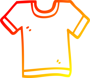 Bir insanın çizdiği karikatür tişörtünün sıcak çizgi çizimi