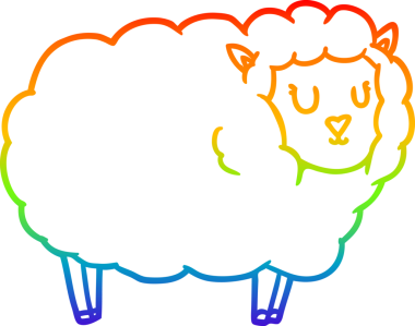 gökkuşağı gradyanı çizimi bir insan tarafından çizilmiş bir çizgi koyun