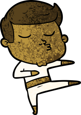 Bir insan tarafından çizilmiş karikatür mankeni adam.