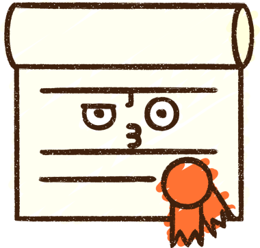 Bir insan tarafından çizilmiş Sertifika Tebeşiri