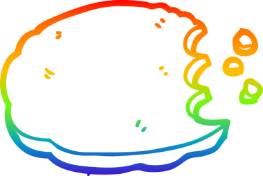 gökkuşağı gradyan çizgi çizimi bir insan tarafından çizilmiş bir karikatür kurabiye