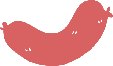 Bir insan tarafından çizilmiş karalama sosisleri.