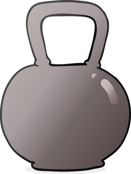 Bir insan tarafından çizilen el yazması karikatür 40 kg kettle çan ağırlığı