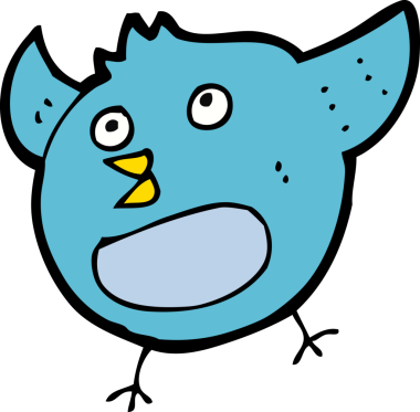 Bir insan tarafından çizilmiş çizgi film kuşu.