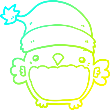 Bir insan tarafından çizilmiş bir baykuşun soğuk gradyan çizimi.