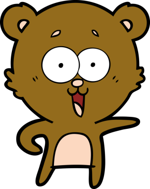 Bir insan tarafından çizilmiş bir çizgi film karakteri.