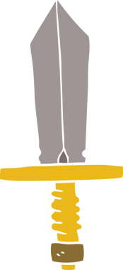 Bir insan tarafından çizilmiş karalama hançeri.