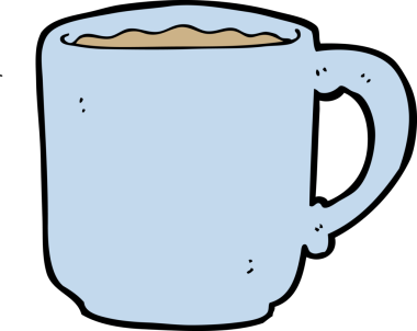 bir insan tarafından çizilmiş kahve fincanı.