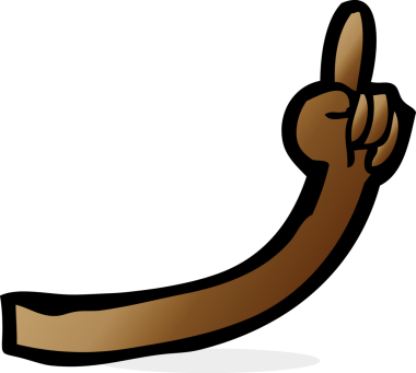 Bir insan tarafından çizilmiş çizgi film kolu