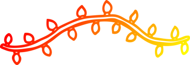 Bir insan tarafından çizilmiş yapraklı çizgi film sarmaşığının sıcak gradyanı