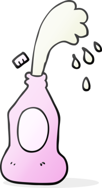 Bir insan tarafından çizilmiş el yazısıyla çizilmiş losyon şişesi.