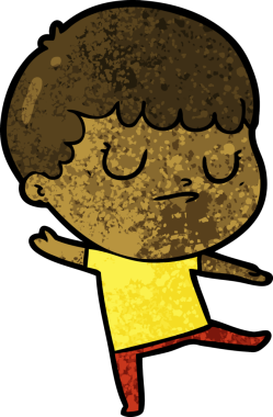 Bir insan tarafından çizilmiş huysuz çocuk çizgi filmi.