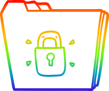 bir insan tarafından çizilmiş gökkuşağı gradyan çizgi çizimi