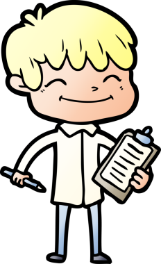 Bir insan tarafından çizilmiş mutlu çocuk çizgi filmi.