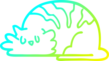 Bir insan tarafından çizilmiş uykulu bir çizgi film çizimi.