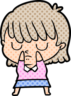 Bir insan tarafından çizilmiş karikatür kadın.