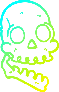 Bir insan tarafından çizilmiş soğuk gradyan çizgi çizimi.