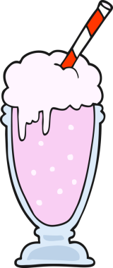 bir insan tarafından çizilmiş karikatür milkshake