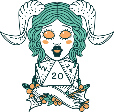 Retro Dövme Biçimi Bir insan tarafından çizilmiş doğal yirmi zar atışıyla düzenleme