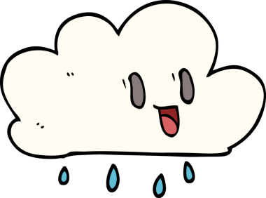 Bir insan tarafından çizilmiş karikatür karalaması etkileyici hava bulutu