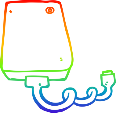 gökkuşağı gradyanı bir insan tarafından çizilmiş bir sabit diskin çizimi