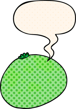 Bir insan tarafından çizilmiş çizgi roman tarzında konuşma baloncuğu olan bir çizgi film.