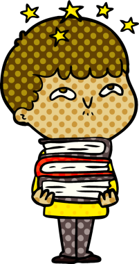 çizgi film bir insan tarafından çizilmiş hayret verici çocuk.