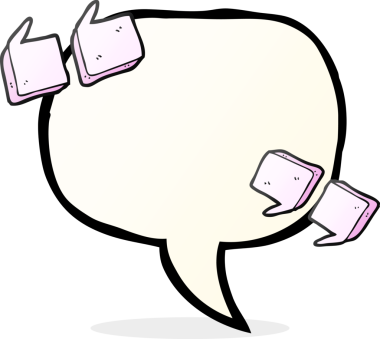 Bir insan tarafından çizilmiş serbest konuşma baloncuğu tırnak işaretleri