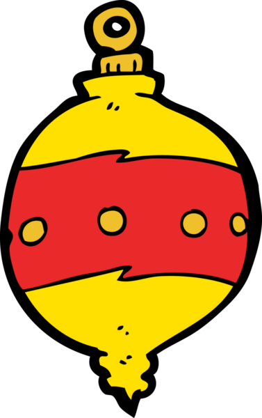 Bir insan tarafından çizilmiş karikatür noel süsü.