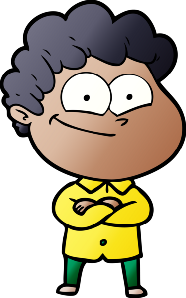 Bir insan tarafından çizilmiş mutlu bir adam.