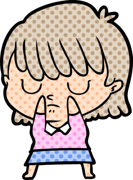 Bir insan tarafından çizilmiş karikatür kadın.