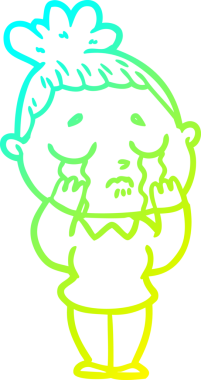 Bir insan tarafından çizilmiş ağlayan bir karikatür çizimi.